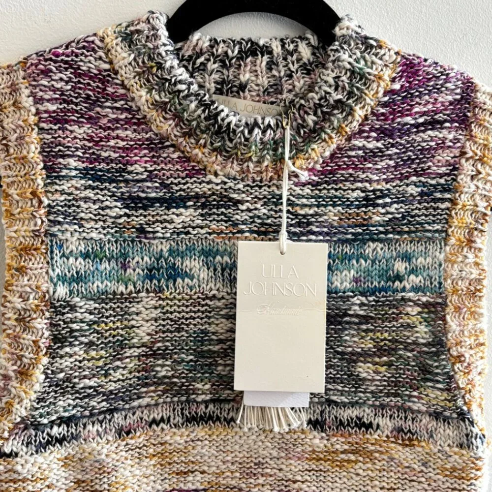 NWT Ulla Johnson Zenna Sleeveless Knit Sweater Multicolor Handcrafted Size M/L - Picture 6 of 10